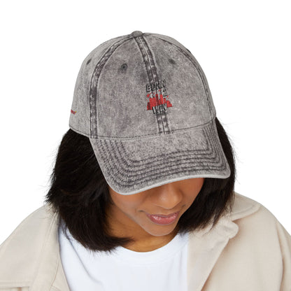 Vintage Embroidered Baseball Cap — Rustic 'Born To Win' Design